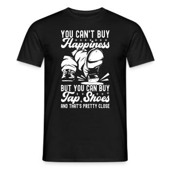 Claquettes Claquettes Danseuse de claquettes - T-shirt homme - noir - Devant - AI Model Male 178 light (178cm)