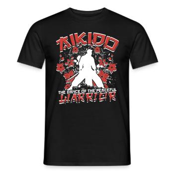 Aikido The Dance Of The Peaceful Warrior Aikidoka - Men's T-Shirt - black - Front - AI Model Male 178 light (178cm)