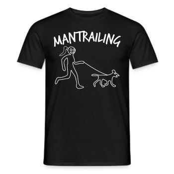 Mantrailer Mantrailing - T-shirt homme - noir - Devant - AI Model Male 178 light (178cm)