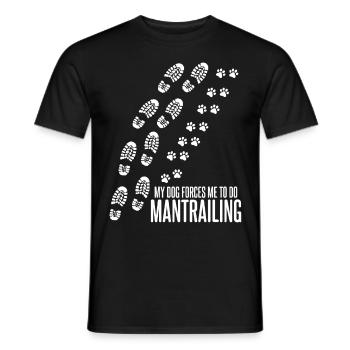 Mantrailing Mantrailer Hunde - Männer T-Shirt - Schwarz - Vorne - AI Model Male 178 light (178cm)