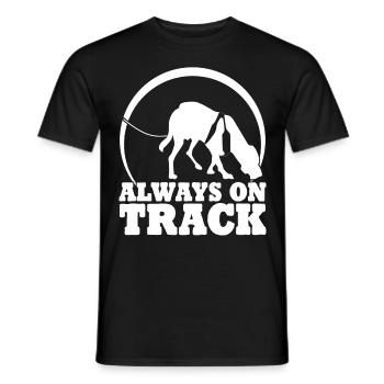 Mantrailing Mantrailer Chien - T-shirt homme - noir - Devant - AI Model Male 178 light (178cm)