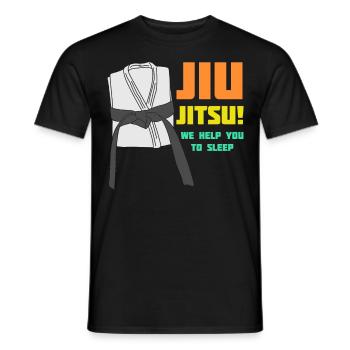 BJJ Ju-Jitsu Brasilian Jiu-Jitsu - Men's T-Shirt - black - Front - AI Model Male 178 light (178cm)