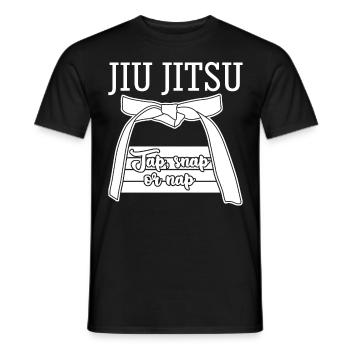 Ju-Jitsu BJJ Jujutsu Jiu-Jitsu - Men's T-Shirt - black - Front - AI Model Male 178 light (178cm)