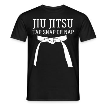 Ju-Jitsu Jiu-Jitsu BJJ Jujutsu - Men's T-Shirt - black - Front - AI Model Male 178 light (178cm)