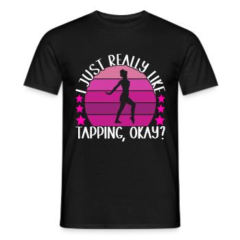 Stepptanz Stepptänzer - Männer T-Shirt - Schwarz - Vorne - AI Model Male 178 light (178cm)