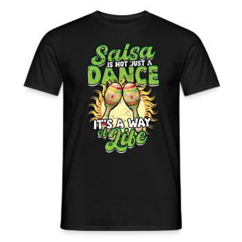 La salsa n’est pas seulement une danse, c’est un mode de vie - T-shirt homme - noir - Devant - AI Model Male 178 light (178cm)