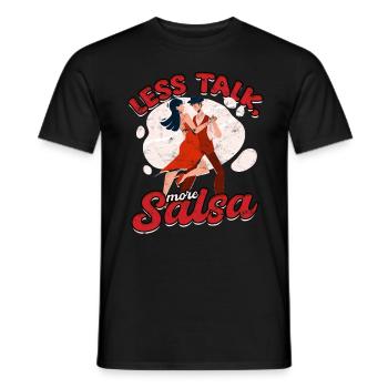 Salsero Salsera Less Talk More Salsa - Men's T-Shirt - black - Front - AI Model Male 178 light (178cm)