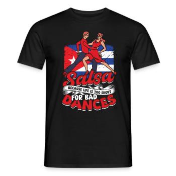 Salsa parce que la vie est trop courte pour les mauvaises danses - T-shirt homme - noir - Devant - AI Model Male 178 light (178cm)
