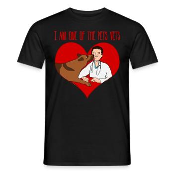 Vétérinaire Assistant Chien Vétérinaire - T-shirt homme - noir - Devant - AI Model Male 178 light (178cm)