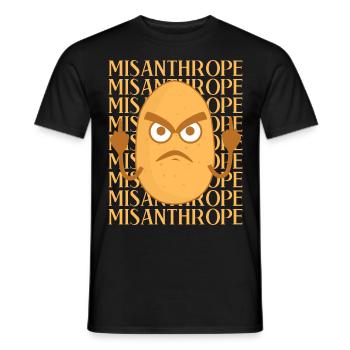 Misanthropist Grumpy Potato Misanthrope - Männer T-Shirt - Schwarz - Vorne - AI Model Male 178 light (178cm)