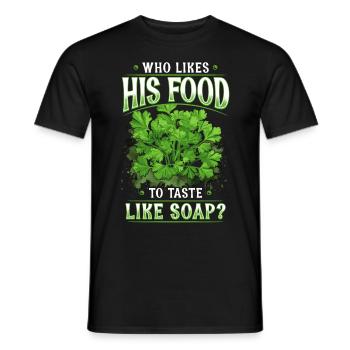 Anti Koriander Korianderhasser - Männer T-Shirt - Schwarz - Vorne - AI Model Male 178 light (178cm)