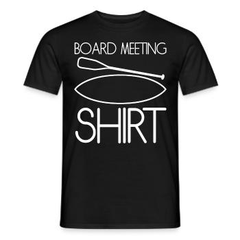 SUP Board Meeting - Men's T-Shirt - black - Front - AI Model Male 178 light (178cm)