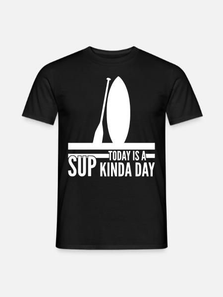 Stand up Paddling SUP-Board - Männer T-Shirt - Schwarz