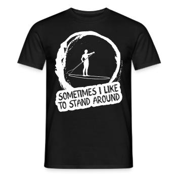 SUP Board Stand up Paddling Paddle - T-shirt homme - noir - Devant - AI Model Male 178 light (178cm)