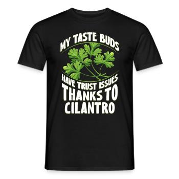 Coriander Hater Anti Coriander - Men's T-Shirt - black - Front - AI Model Male 178 light (178cm)