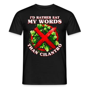 Anti Koriander Korianderhasser - Männer T-Shirt - Schwarz - Vorne - AI Model Male 178 light (178cm)