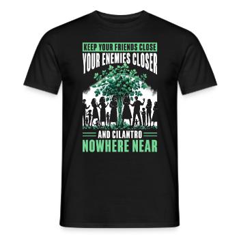 Anti Koriander Korianderhasser - Männer T-Shirt - Schwarz - Vorne - AI Model Male 178 light (178cm)