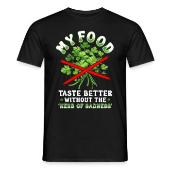 Coriander Coriander Hater - Men's T-Shirt - black - Front - AI Model Male 178 light (178cm)