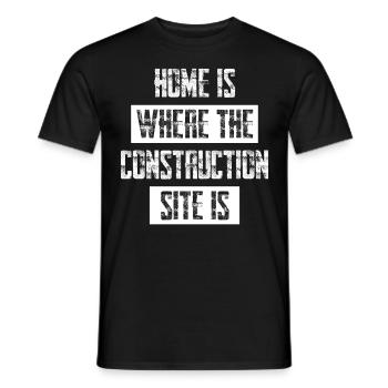 Construction Site Construction Worker - Männer T-Shirt - Schwarz - Vorne - AI Model Male 178 light (178cm)
