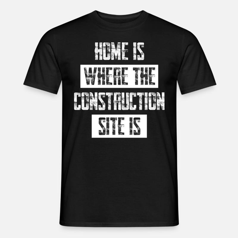 Construction Site Construction Worker - Männer T-Shirt - Schwarz