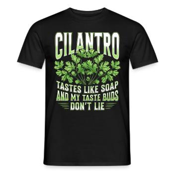 Coriander Coriander Hater - Men's T-Shirt - black - Front - AI Model Male 178 light (178cm)