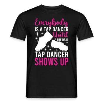 Stepptanz Stepptänzer - Männer T-Shirt - Schwarz - Vorne - AI Model Male 178 light (178cm)