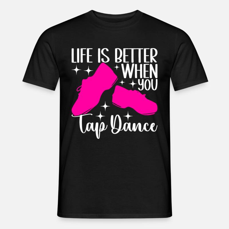 Stepptanz Stepptänzer - Männer T-Shirt - Schwarz