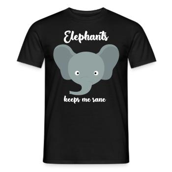 Elephants Cute Elephant - Men's T-Shirt - black - Front - AI Model Male 178 light (178cm)