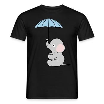 Elephant Umbrella Elephants - Männer T-Shirt - Schwarz - Vorne - AI Model Male 178 light (178cm)
