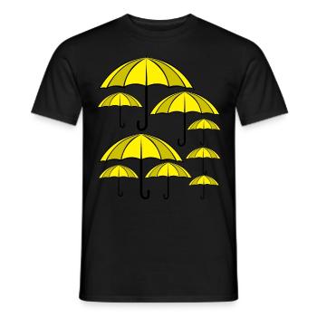 Yellow Umbrellas - Männer T-Shirt - Schwarz - Vorne - AI Model Male 178 light (178cm)