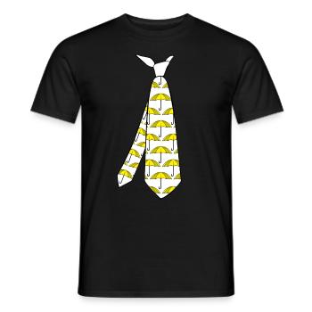 Yellow Umbrella Tie with Umbrellas - Men's T-Shirt - black - Front - AI Model Male 178 light (178cm)