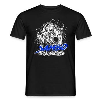Sambo State Of Mind - Männer T-Shirt - Schwarz - Vorne - AI Model Male 178 light (178cm)