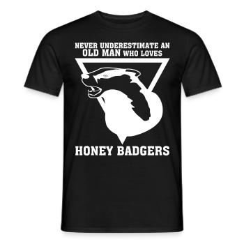 Honey Badgers Joke Honey Badger - Männer T-Shirt - Schwarz - Vorne - AI Model Male 178 light (178cm)