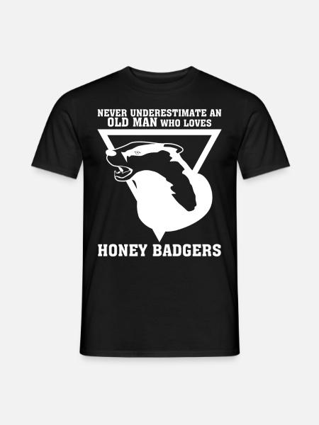 Honey Badgers Joke Honey Badger - Männer T-Shirt - Schwarz