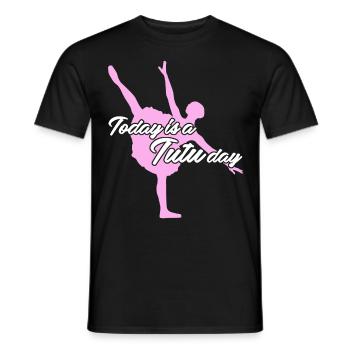 Ballet Dancer Ballerina with Tutu - Männer T-Shirt - Schwarz - Vorne - AI Model Male 178 light (178cm)