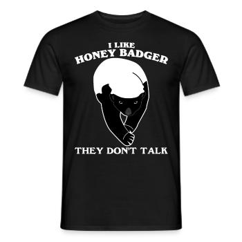 Honeybadger Honey Badgers Honey Badger - Männer T-Shirt - Schwarz - Vorne - AI Model Male 178 light (178cm)