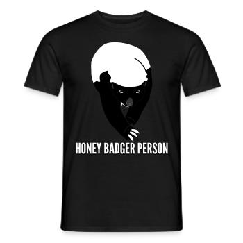 Honey Badgers Honey Badger - T-shirt homme - noir - Devant - AI Model Male 178 light (178cm)