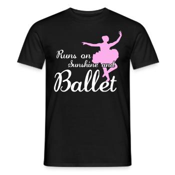 Ballerina Dancing Ballet Dancer - Men's T-Shirt - black - Front - AI Model Male 178 light (178cm)