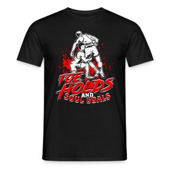 Sambo Toe Holds And Soul Goals - Men's T-Shirt - black - Front - AI Model Male 178 light (178cm)