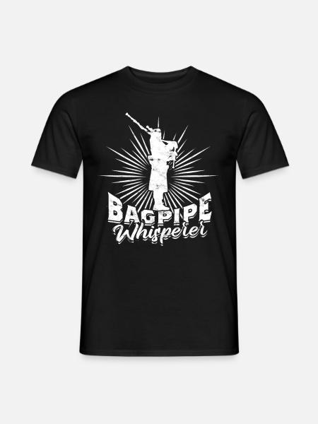 Dudelsack Sackpfeife Bagpipe Whisperer - Men's T-Shirt - black