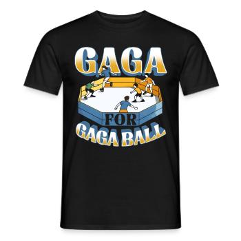 Gagaball Gaga For Gaga Ball Dodgeball - Men's T-Shirt - black - Front - AI Model Male 178 light (178cm)