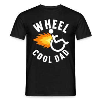Personnes en fauteuil roulant Fauteuil roulant - T-shirt homme - noir - Devant - AI Model Male 178 light (178cm)