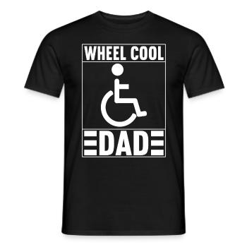 Personnes en fauteuil roulant Fauteuil roulant - T-shirt homme - noir - Devant - AI Model Male 178 light (178cm)