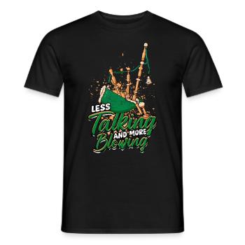 Bagpipes Bagpiper Bagpipe - Men's T-Shirt - black - Front - AI Model Male 178 light (178cm)