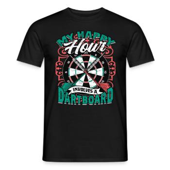 Dard joueur de fléchettes - T-shirt homme - noir - Devant - AI Model Male 178 light (178cm)