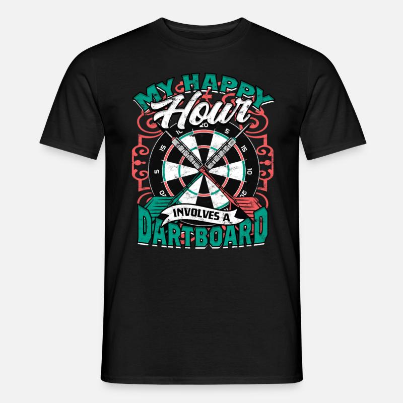 Dart Dartspieler Darter - Männer T-Shirt - Schwarz