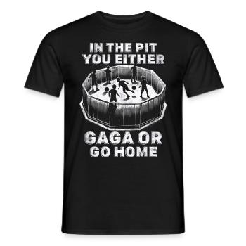 Gagaball Gaga Ball Ballon Chasseur - T-shirt homme - noir - Devant - AI Model Male 178 light (178cm)