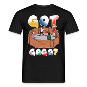 Gagaball Gaga Ball Dodgeball Got Gaga? - Men's T-Shirt - black - Front - AI Model Male 178 light (178cm)