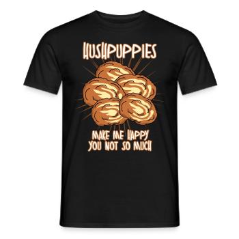 Hush Puppy Hushpuppies Hushpuppy - Men's T-Shirt - black - Front - AI Model Male 178 light (178cm)