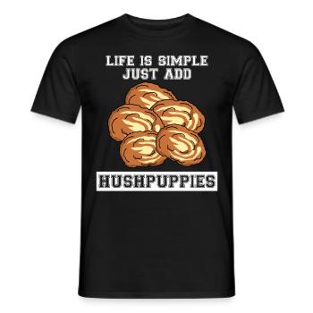 Hushpuppies Hush Puppy Joke Hushpuppy - Men's T-Shirt - black - Front - AI Model Male 178 light (178cm)